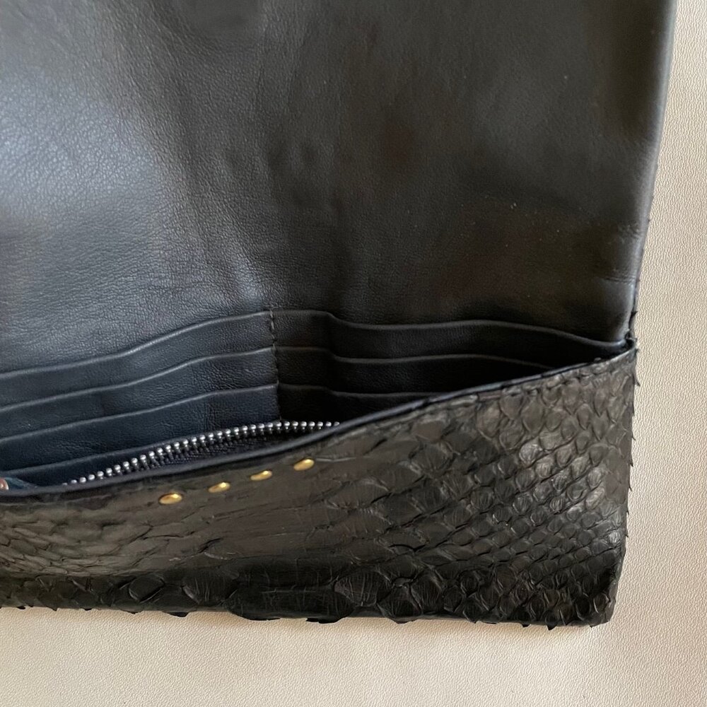 Genuine Python Leather Wallet Paris Boutique Unus… - image 5